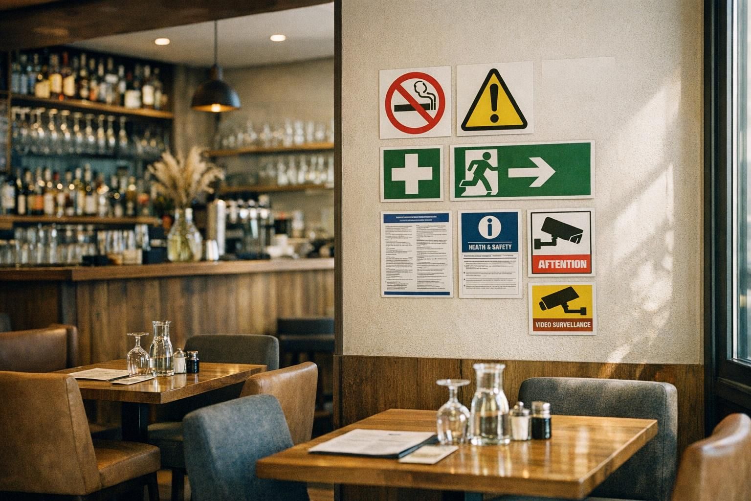 découvrez les affichages obligatoires spécifiques aux bars-restaurants, en complément des obligations classiques, pour être en conformité avec la réglementation.