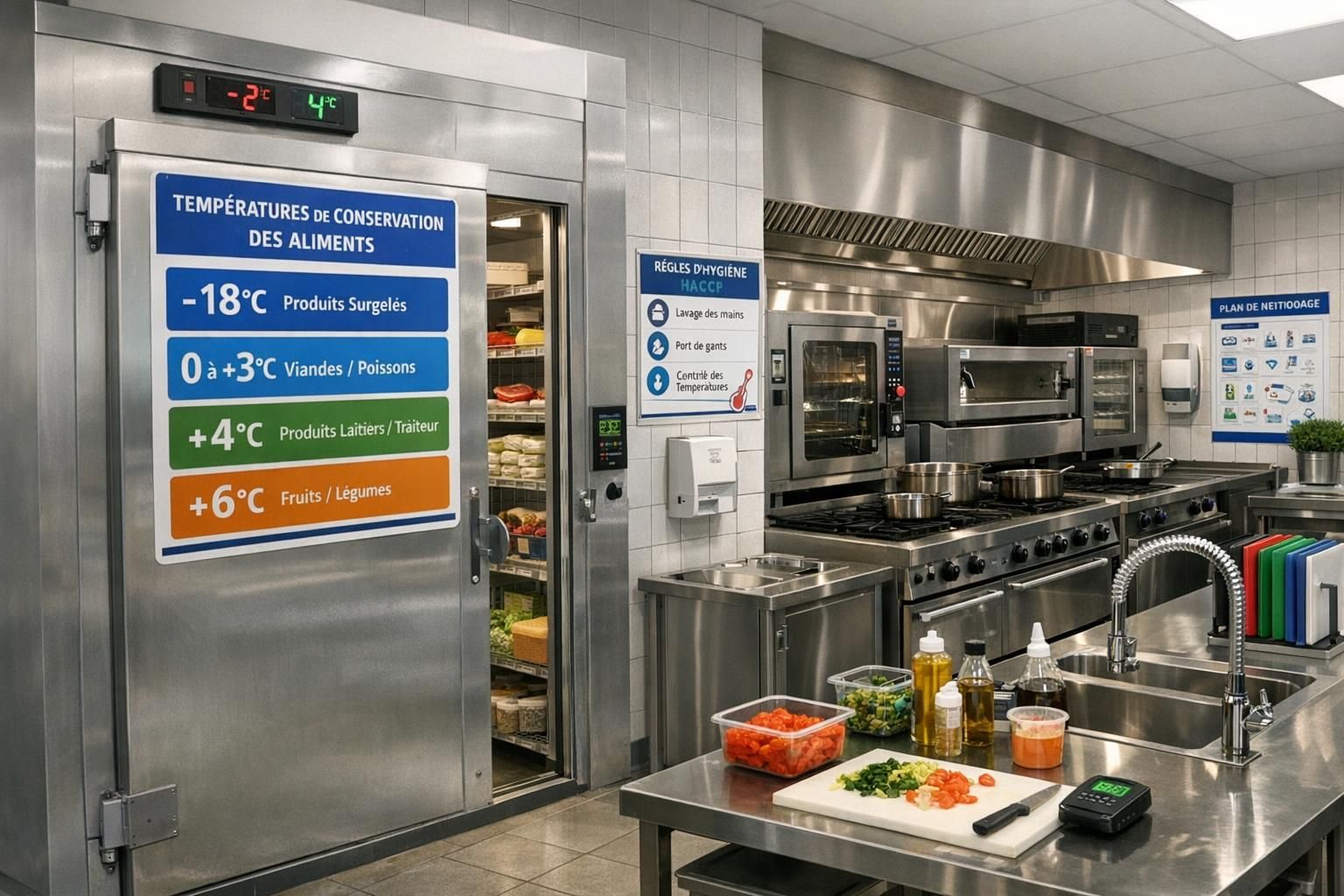 découvrez les bonnes pratiques des températures haccp en restauration pour assurer la sécurité alimentaire : conservation, congélation et refroidissement rapide en cuisine.